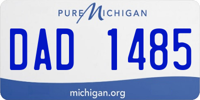 MI license plate DAD1485