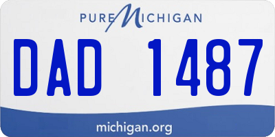 MI license plate DAD1487