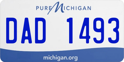 MI license plate DAD1493
