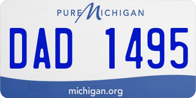 MI license plate DAD1495