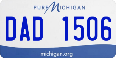 MI license plate DAD1506