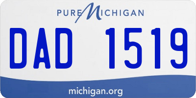 MI license plate DAD1519