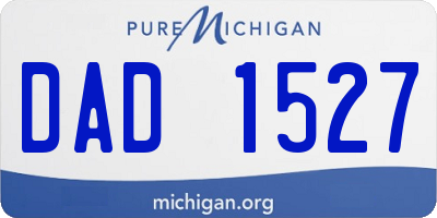 MI license plate DAD1527