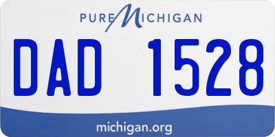 MI license plate DAD1528