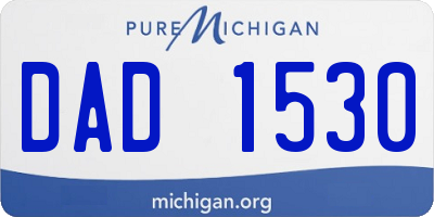 MI license plate DAD1530