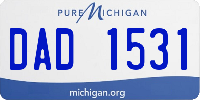 MI license plate DAD1531