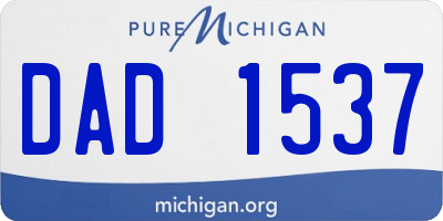 MI license plate DAD1537