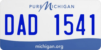 MI license plate DAD1541