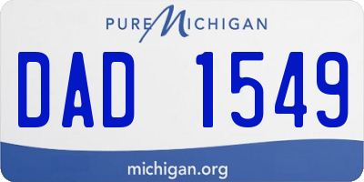 MI license plate DAD1549