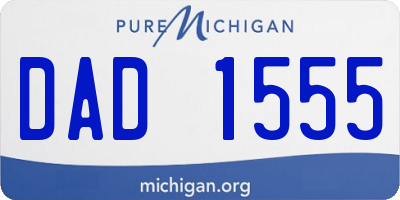 MI license plate DAD1555