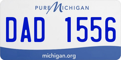 MI license plate DAD1556