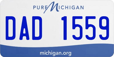 MI license plate DAD1559