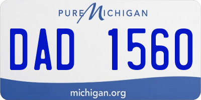 MI license plate DAD1560