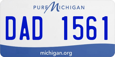MI license plate DAD1561