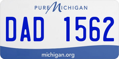MI license plate DAD1562
