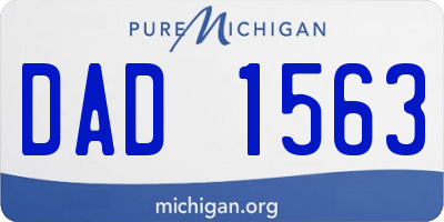 MI license plate DAD1563