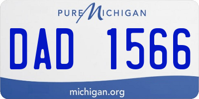 MI license plate DAD1566