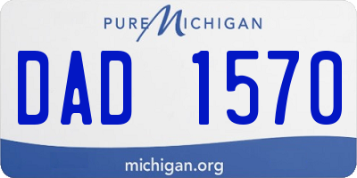 MI license plate DAD1570