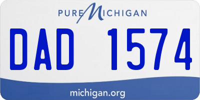 MI license plate DAD1574