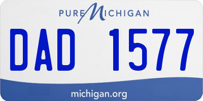MI license plate DAD1577