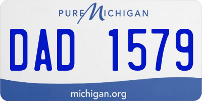 MI license plate DAD1579