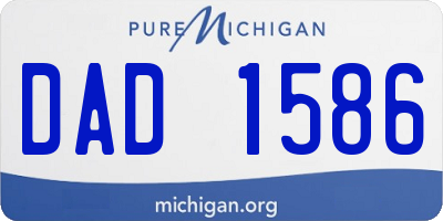 MI license plate DAD1586