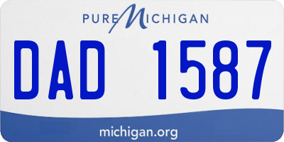 MI license plate DAD1587