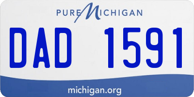 MI license plate DAD1591