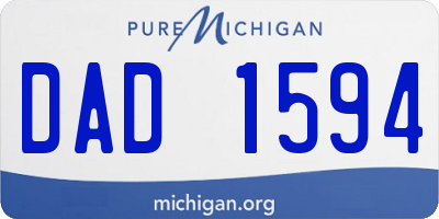 MI license plate DAD1594