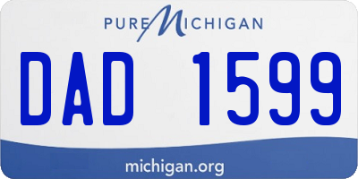 MI license plate DAD1599