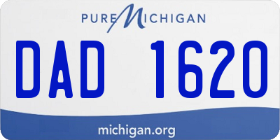 MI license plate DAD1620