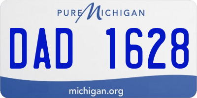 MI license plate DAD1628