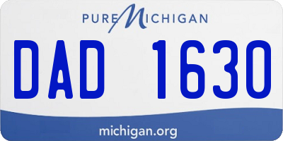 MI license plate DAD1630
