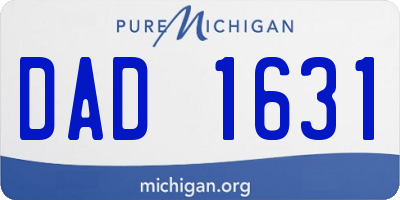 MI license plate DAD1631