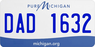 MI license plate DAD1632
