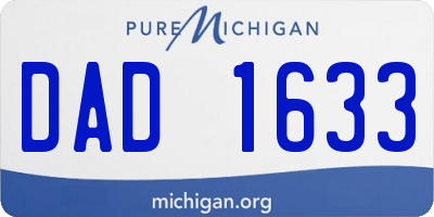 MI license plate DAD1633