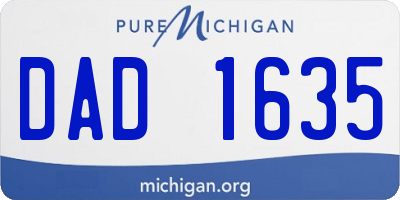 MI license plate DAD1635