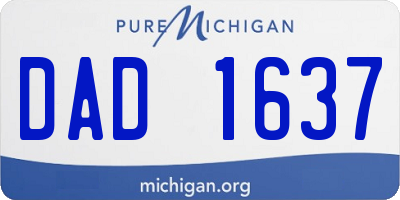 MI license plate DAD1637