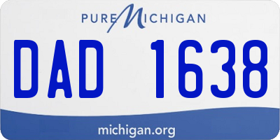 MI license plate DAD1638