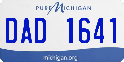 MI license plate DAD1641