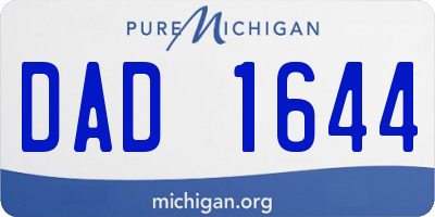MI license plate DAD1644