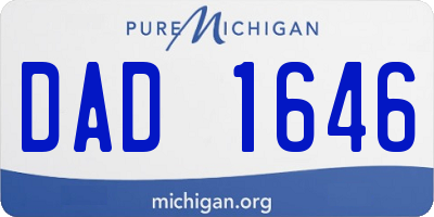 MI license plate DAD1646