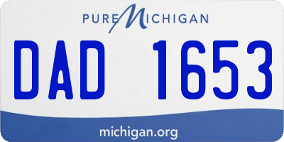MI license plate DAD1653