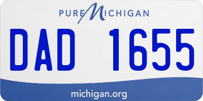 MI license plate DAD1655