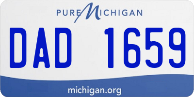 MI license plate DAD1659
