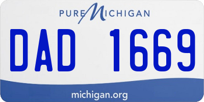 MI license plate DAD1669