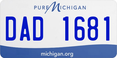 MI license plate DAD1681