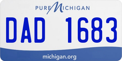 MI license plate DAD1683