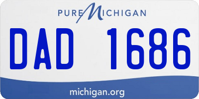 MI license plate DAD1686