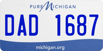 MI license plate DAD1687